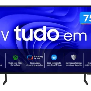 Smart TV 75” 4K UHD LED Samsung 75DU7700 - Wi-Fi Bluetooth Alexa 3 HDMI
