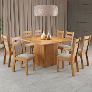 Mesa de Jantar 8 Lugares Beirute Mel/Perola