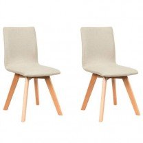 Conjunto 2 Cadeiras Estofadas cor Areia